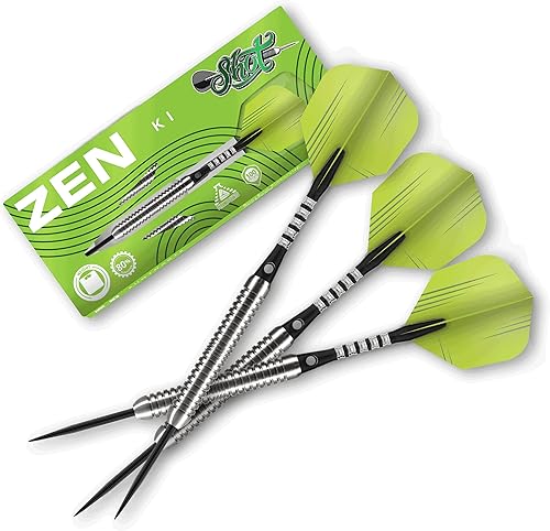 Shot! Darts Zen - Juego de dardos con punta de ki-Steel (80 % tungsteno)