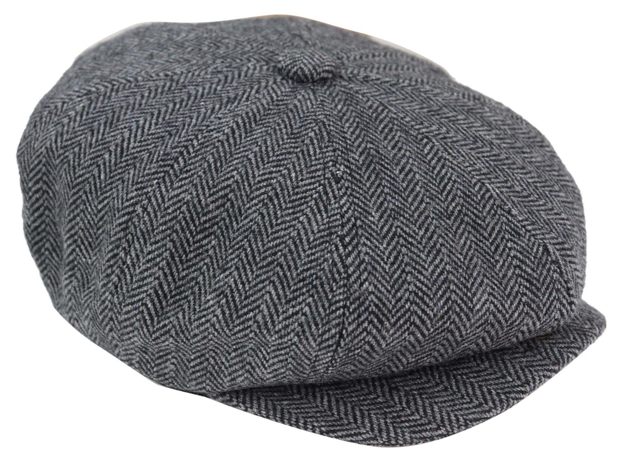 Infinity Leather Męskie Blinders Tweed Gatsby płaski kapelusz do pieczenia z ostrzem