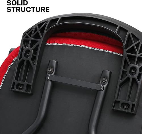 Miniatura 9 de MoNiBloom Silla de oficina para invitados sin ruedas, silla de soporte lumbar, silla ergonómica de respaldo medio con brazos abatibles para