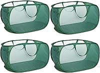 Vista 15 de Cestas de lavandería plegables duraderas, cesta de lavandería desplegable de malla con bolsillo lateral, cesta de ropa plegable con asas