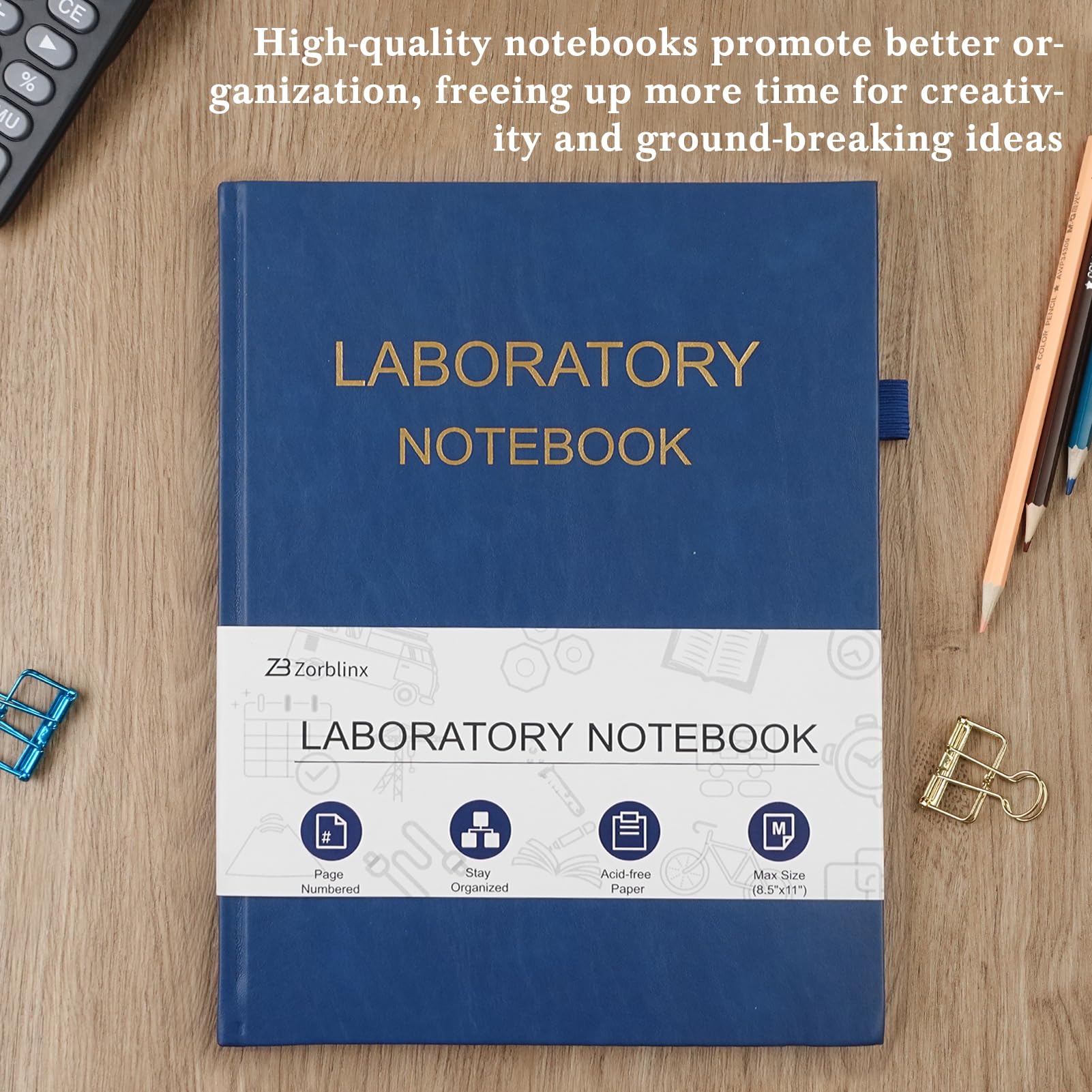 Notatnik laboratoryjny – notatnik laboratoryjny dla studentów, profesjonalny notatnik inżynieryjny do pracy, 21,5 x 28 cm, notatnik w kratkę, czterokrotna książka laboratoryjna do tworzenia grafów