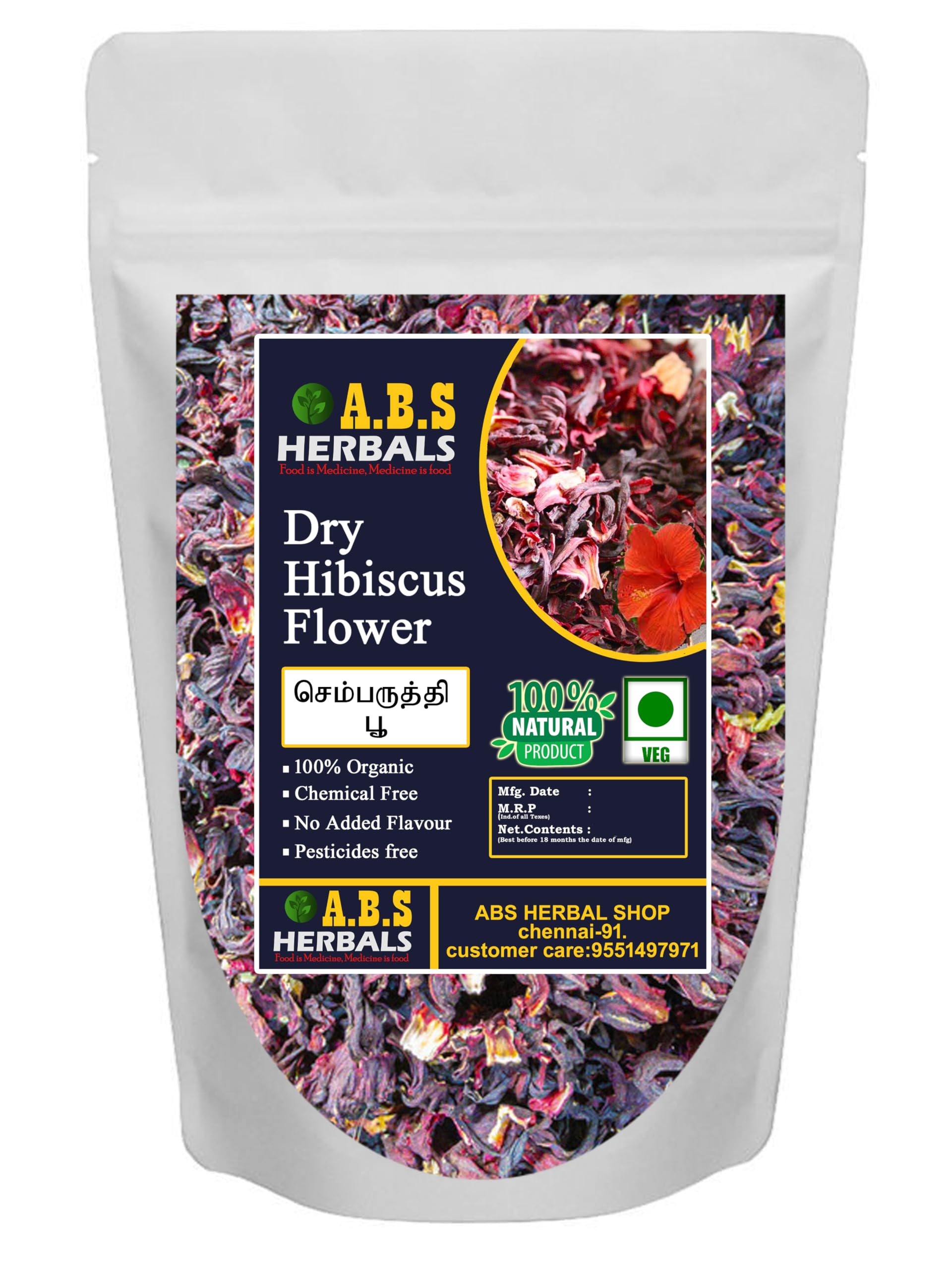 Dried Sembaruthi,Hibiscus,Chembarathi,Gudhal (100Gm)-image-36