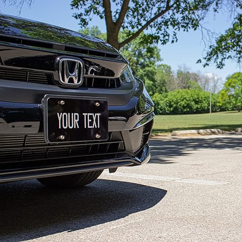 Miniatura 3 de Placa de matrícula personalizada para la parte delantera del automóvil, etiquetas personalizadas para automóvil, ajuste universal de 6 x 12 pulgadas
