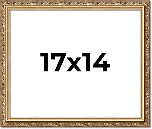 Vista 71 de Poster Palooza Marco de fotos de madera tradicional dorado antiguo de 6 x 18 pulgadas con plexiglás acrílico UV, respaldo de tablero de espuma