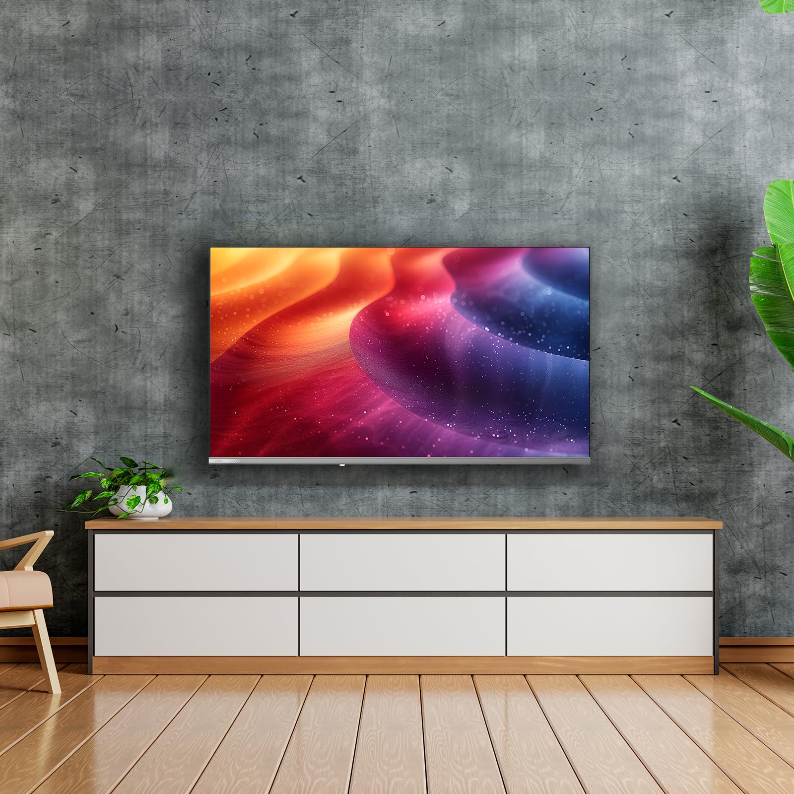 CHiQ 40 Zoll (101cm) FHD, QLED Pro Smart Google TV, Kompatibel mit HDR10, dbx-tv, Apple AirPlay, Prime Video, YouTube, Dolby Audio, mit Google Sprachsteuerung, Rahmenloses Design, L40QST