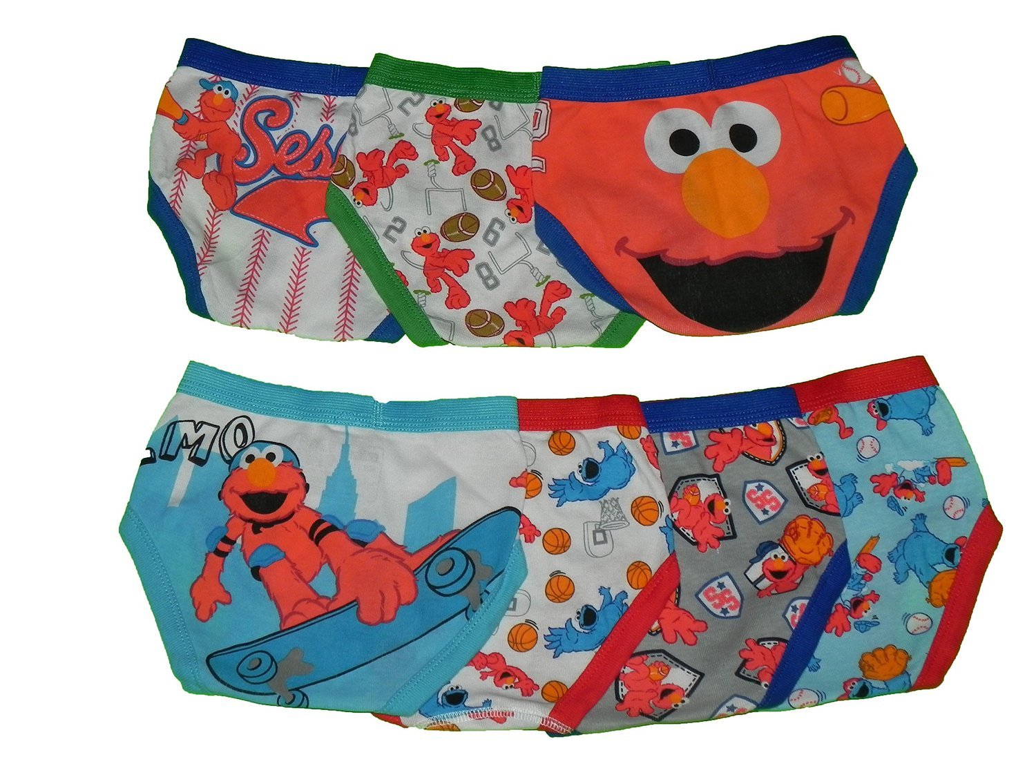 Sesame Street Elmo Toddler 7 Pack Boys Briefs - Sports