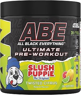 Applied Nutrition ABE Pre Booster Pulver, Pre Workout für Energie & fokus | Koffein, Kreatin, Beta-Alanin (375 g – 30 Portionen) (Twisted Citrus)