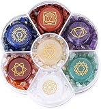 7 Chakra Crystal Stones Reiki set with card