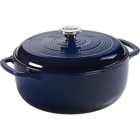 Lodge Enameled Dutch Oven, 6 Qt, Indigo