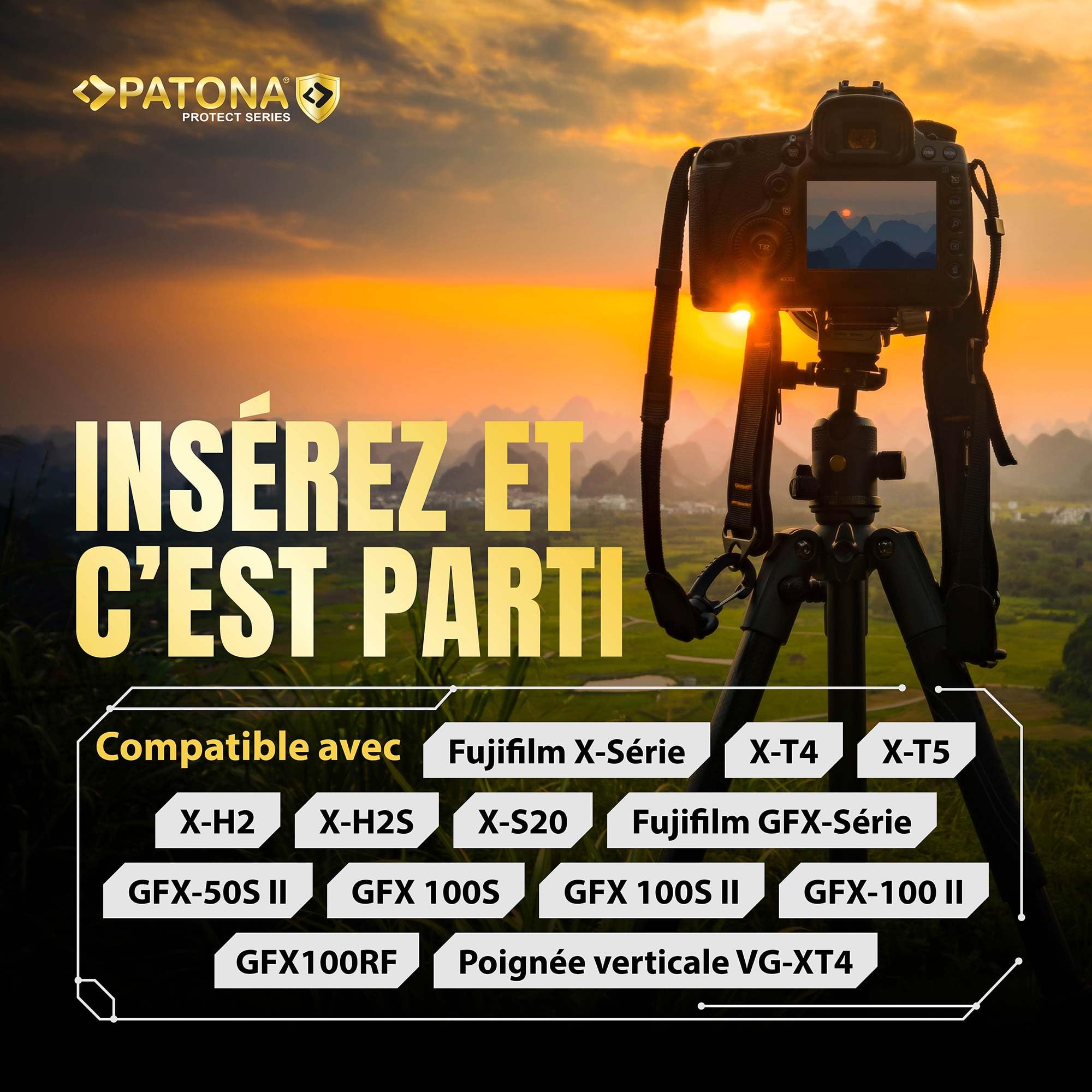 PATONA Protect NP-W235 Batterie 2600mAh – Remplace Fujifilm NP-W235 – pour X-T4, X-T5, X-H2, X-H2S, X-S20, GFX-50S II, GFX-100S, GFX-100 II, GFX100RF – boîtier V1 et capteur NTC, Chaud et Froid