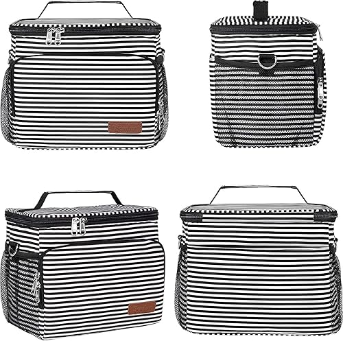 MAXBA Reusable Insulated Lunch Bag for Adults WomenMen - Office Picnic Hiking Beach Lunch Box - Leak Proof Tote Bag Organizer with Adjustable Straps,