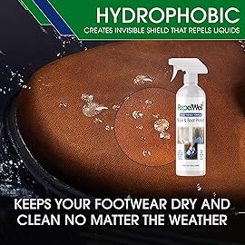 RepelWell Shoe & Boot Stain & Water Repellent (12oz) Eco-Friendly, Pet-Safe Spray Keeps Fabric, Leather & Suede Clean & Dry