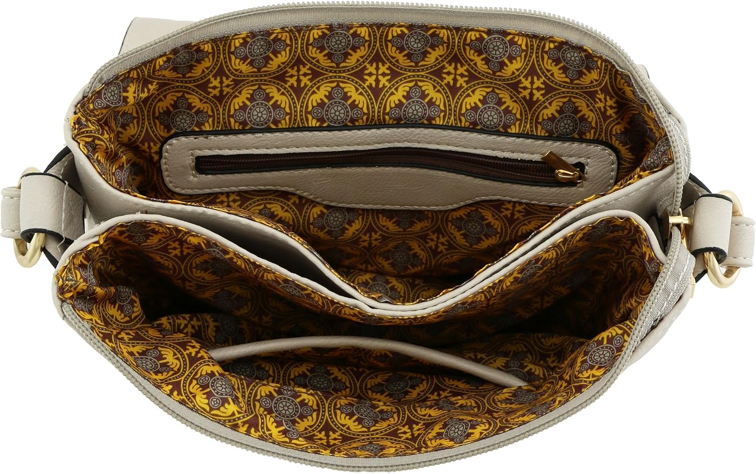 ALYSSA Double Compartment Large Flapover Crossbody Bag