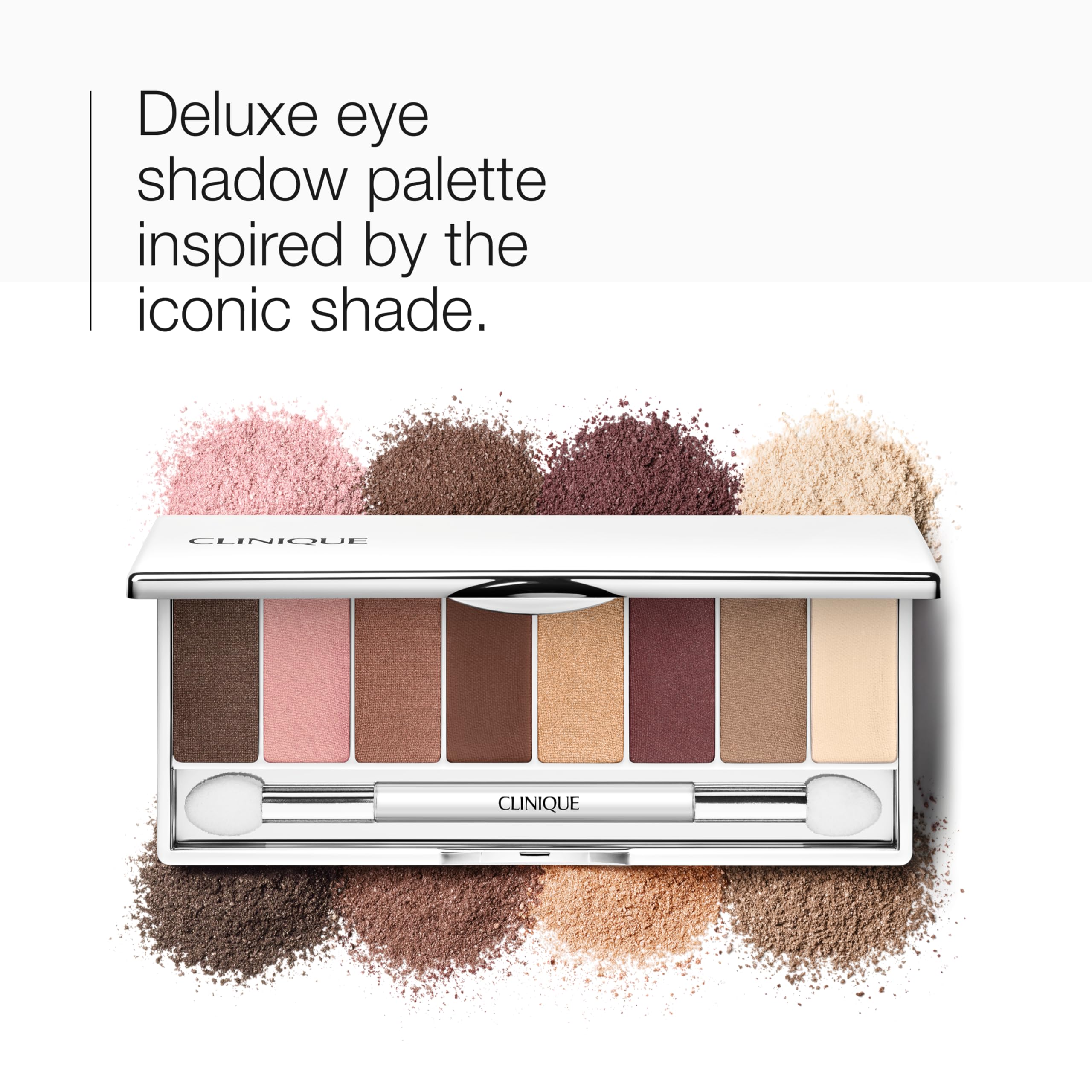 Clinique All About Shadow Octet Eye Shadow Palette, 8 Silky + Buildable Shades, Black Honey, 8.9 g (Pack of 1) - Image 2