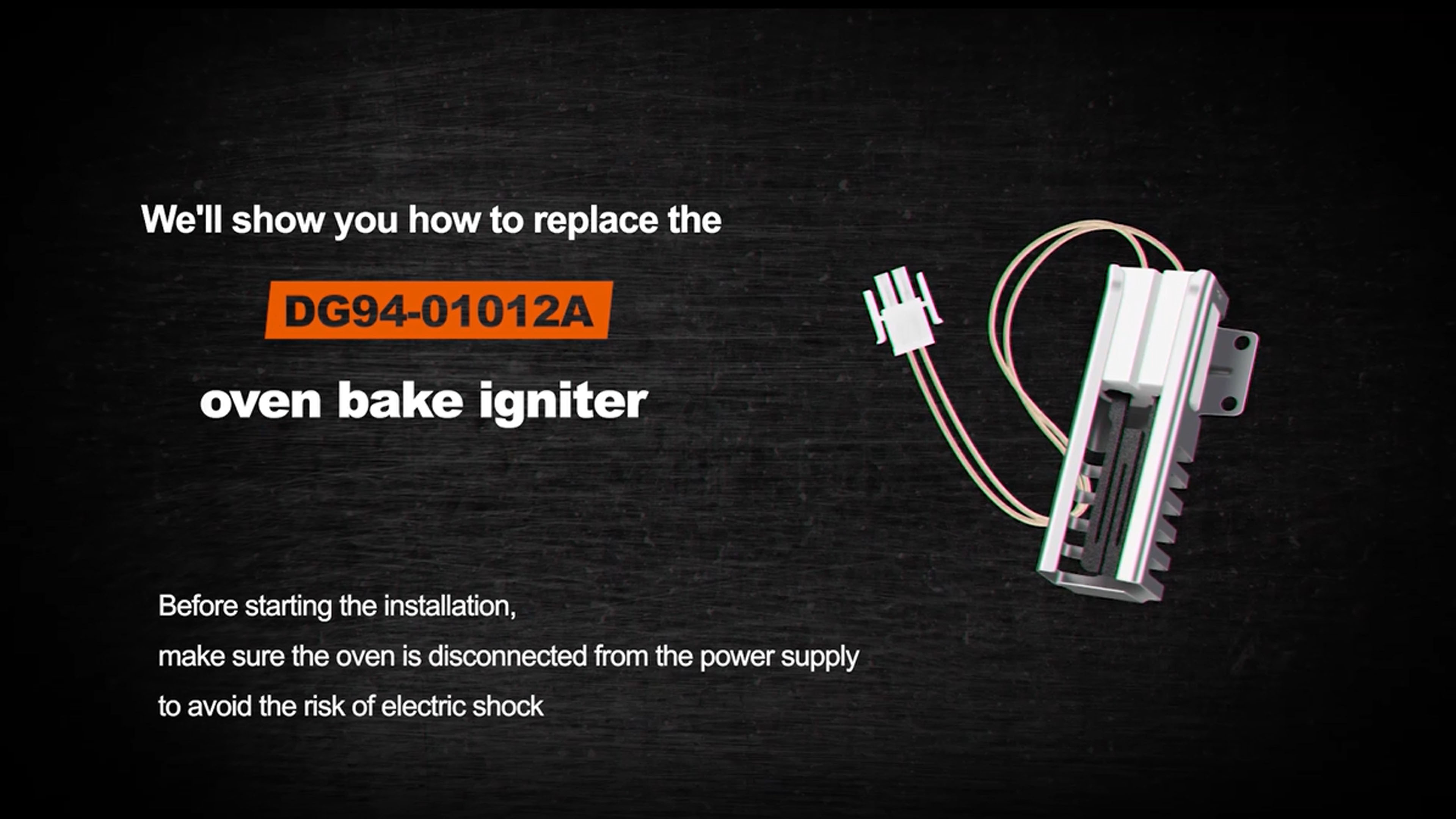 Image of DG94-01012A Gas Range Oven Igniter for Samsung - NX58H95 NX58H99 NX58J NX58K NX58M Series Range Oven Bake Igniter Replacement 4011538 AP5967723 PS11720750 EAP11720750 | by PANDEELS