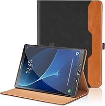 Case for Samsung Galaxy Tab A6 10.1 Inch 2016 SM-T580/T585 PU Leather Tablet Cover Auto Wake/Sleep Multi-Angle Flip Wallet Case with Stand Function – Black