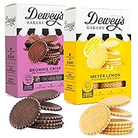 Vista 10 de Dewey's Bakery Meyer Lemon & Key Lime Galletas Finas Estilo Moravo Paquete Variado, Frescas de Panadería con Ingredientes Simples Reales, Aperitivo