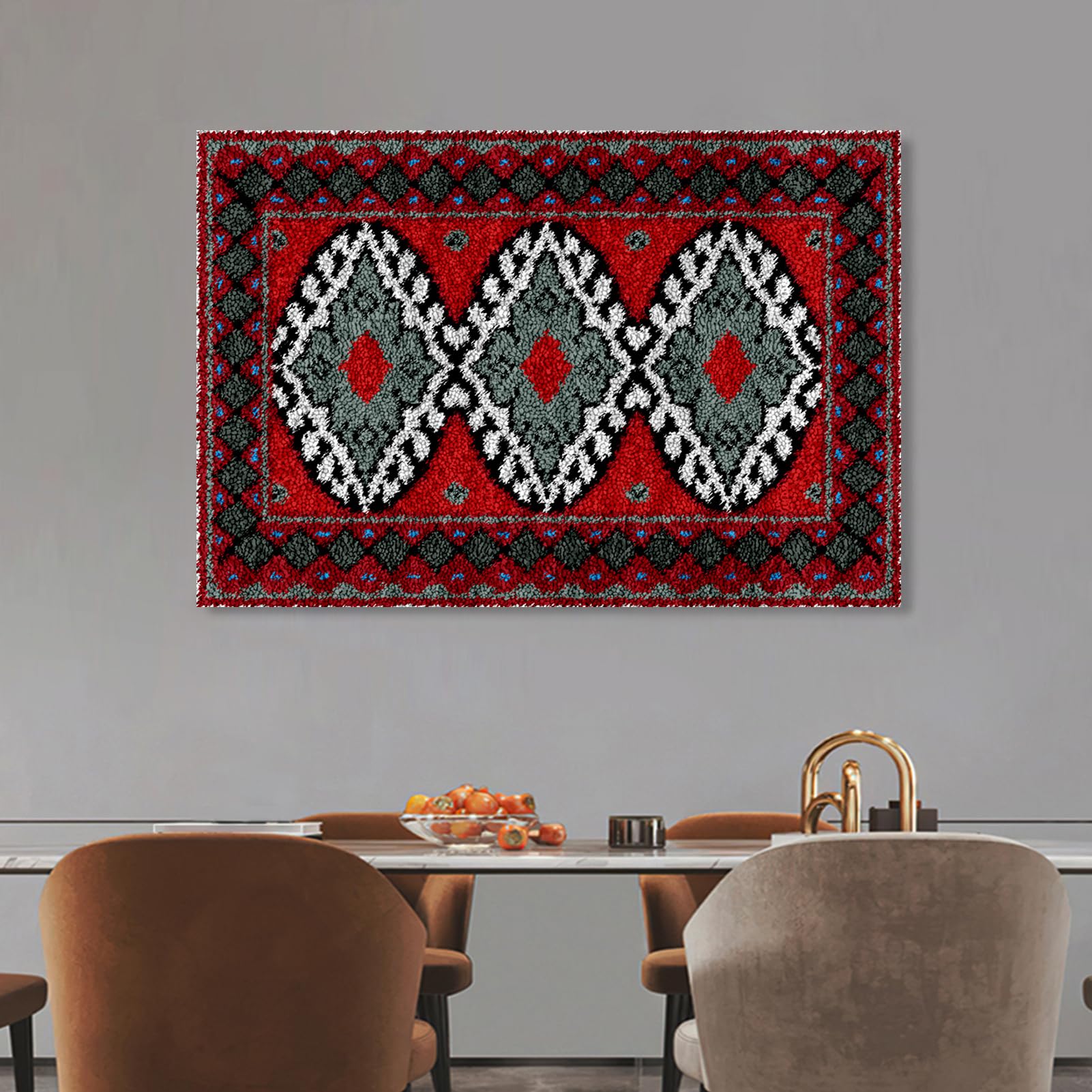 XceGpxvZbm 38 x 52 cm klinkhaak tapijtset voor volwassenen | DIY