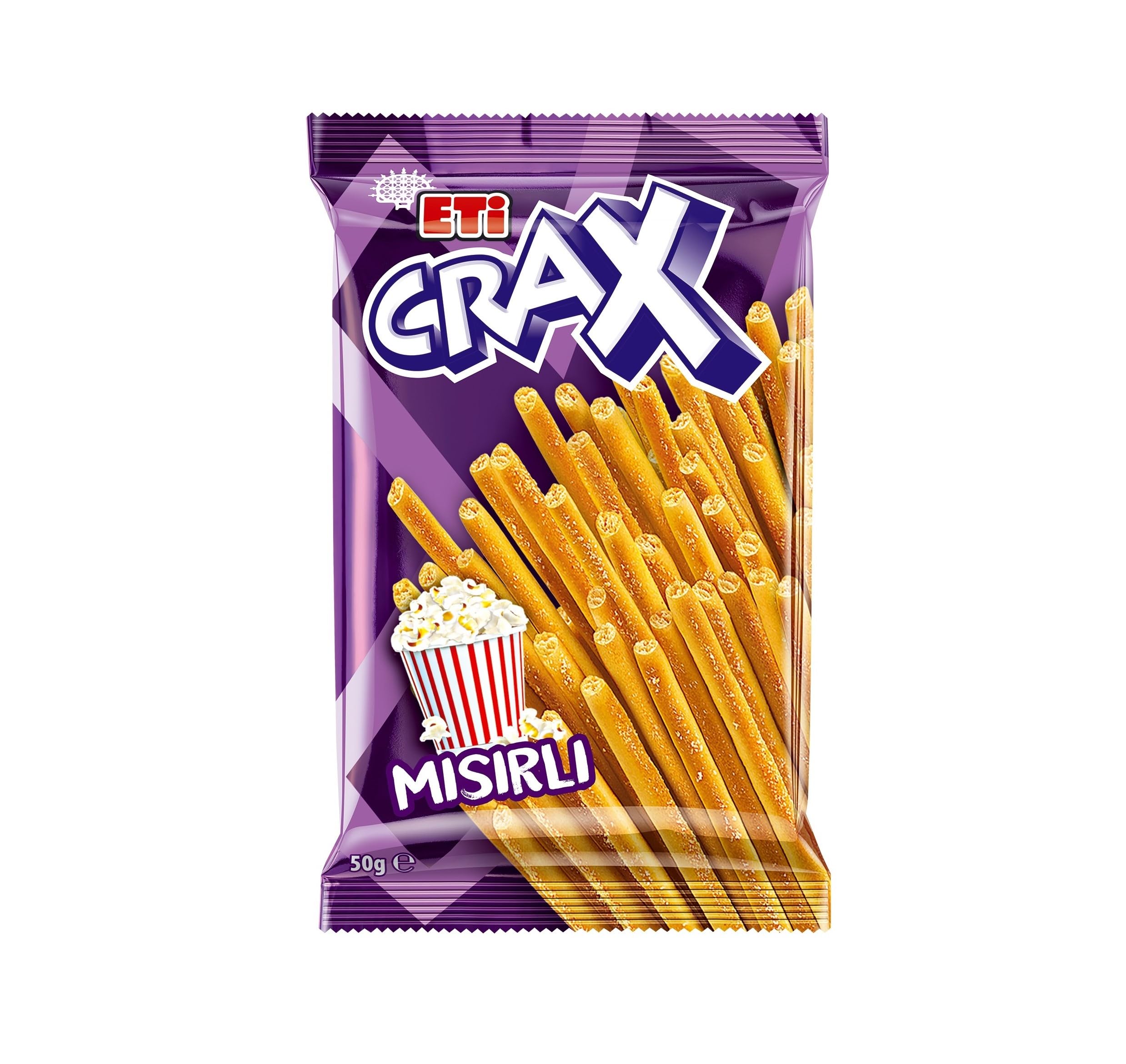 Eti Crax Patlamış Mısırlı Çubuk Kraker 50 gr