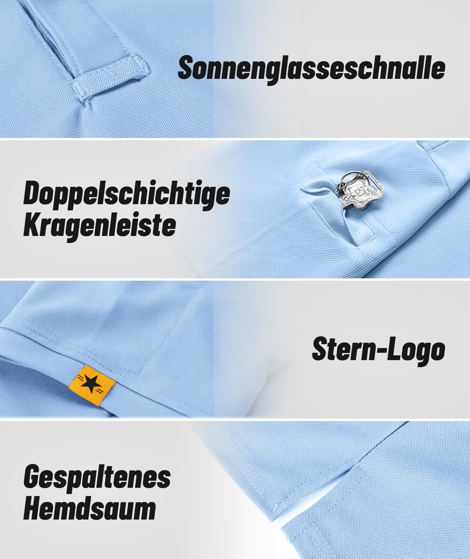 ZITY 3er Pack Poloshirt Herren Kurzarm Schnelltrocknend Atmungsaktiv Sommer Polohemd Casual Sport Regular Fit