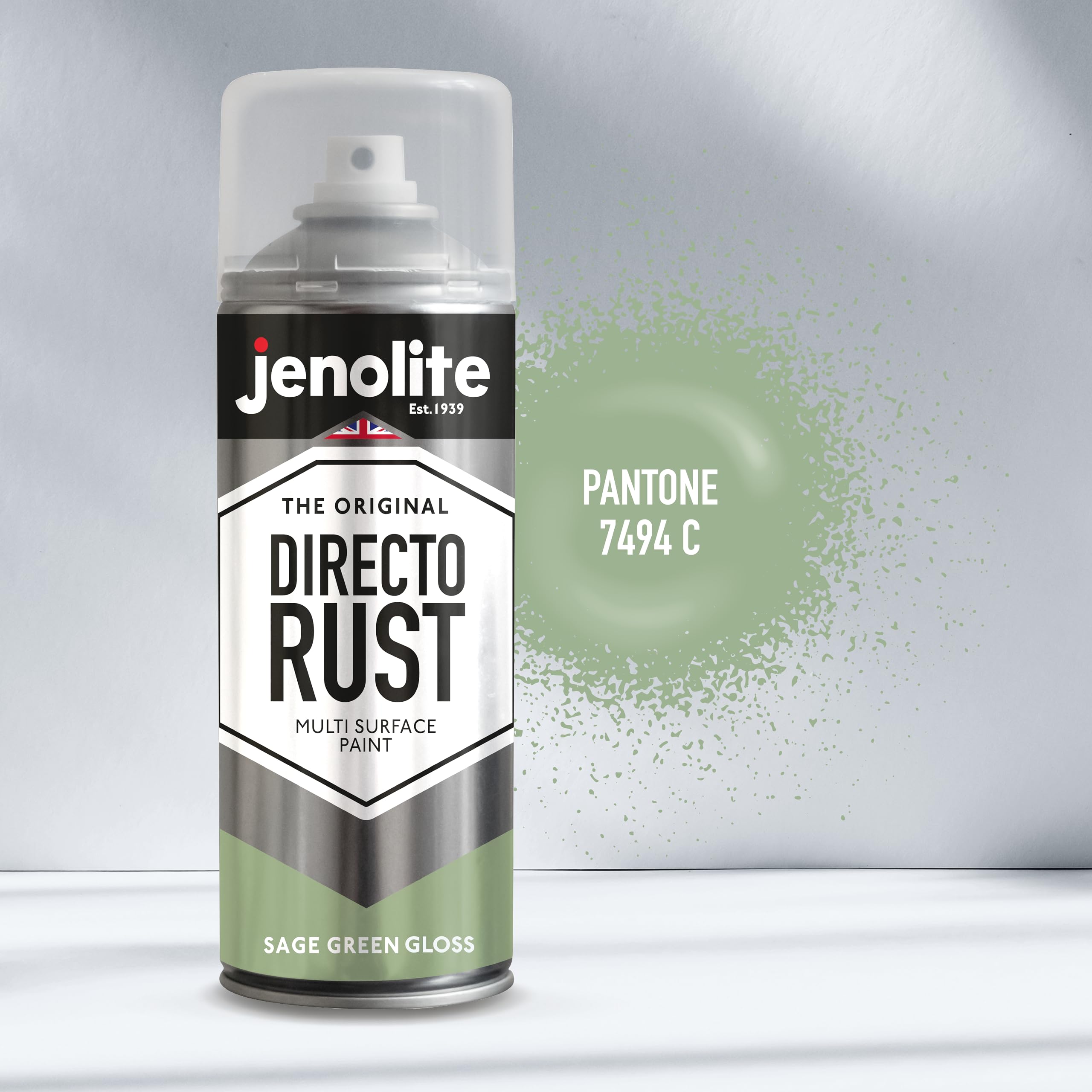 JENOLITE Directorust Vernice Aerosol Lucida | BIANCO | Vernice spray multisuperficie | Per l'uso su legno, metallo, plastica, ceramica e superfici arrugginite | 400ml | RAL1013