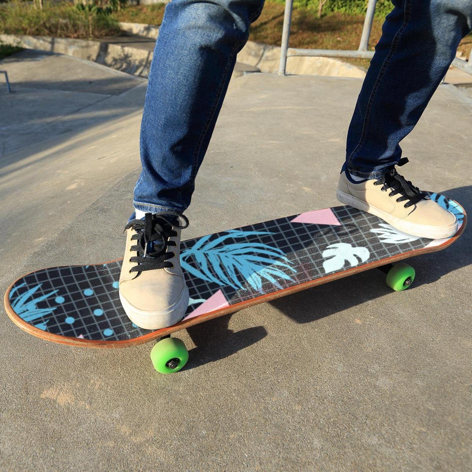 Graphics and Leaves Lot de 2 feuilles de papier abrasif pour planche de skateboard et longboard