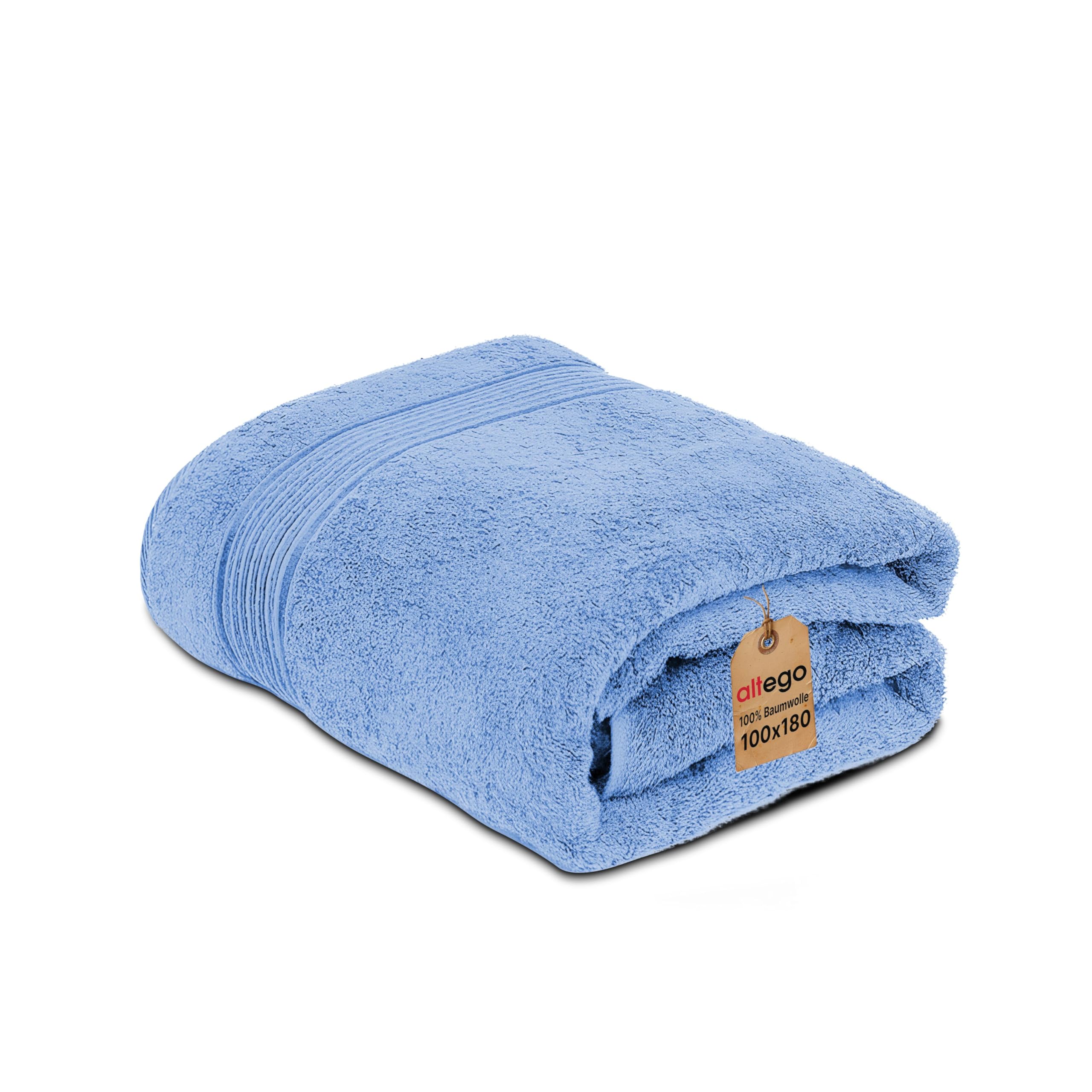 altego Asciugamano Bagno Grandi 100 x 180 cm - Telo da Bagno Grande - Telo sauna (Blu)