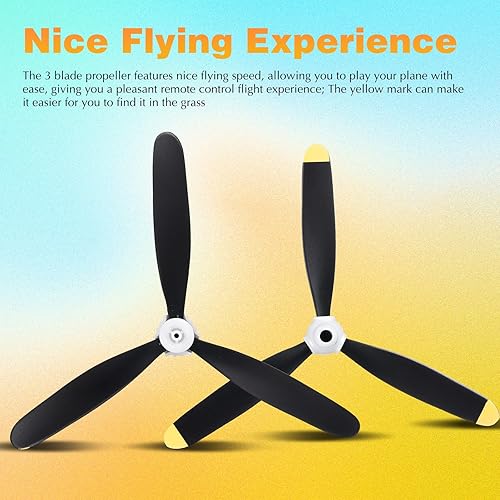 Miniatura 4 de Jenaai 3 juegos de hélice de avión F4U RC 3 palas compatibles con 761-8 761-9 761-16 T28 P47 Fighter Avión de control remoto avión controlado por