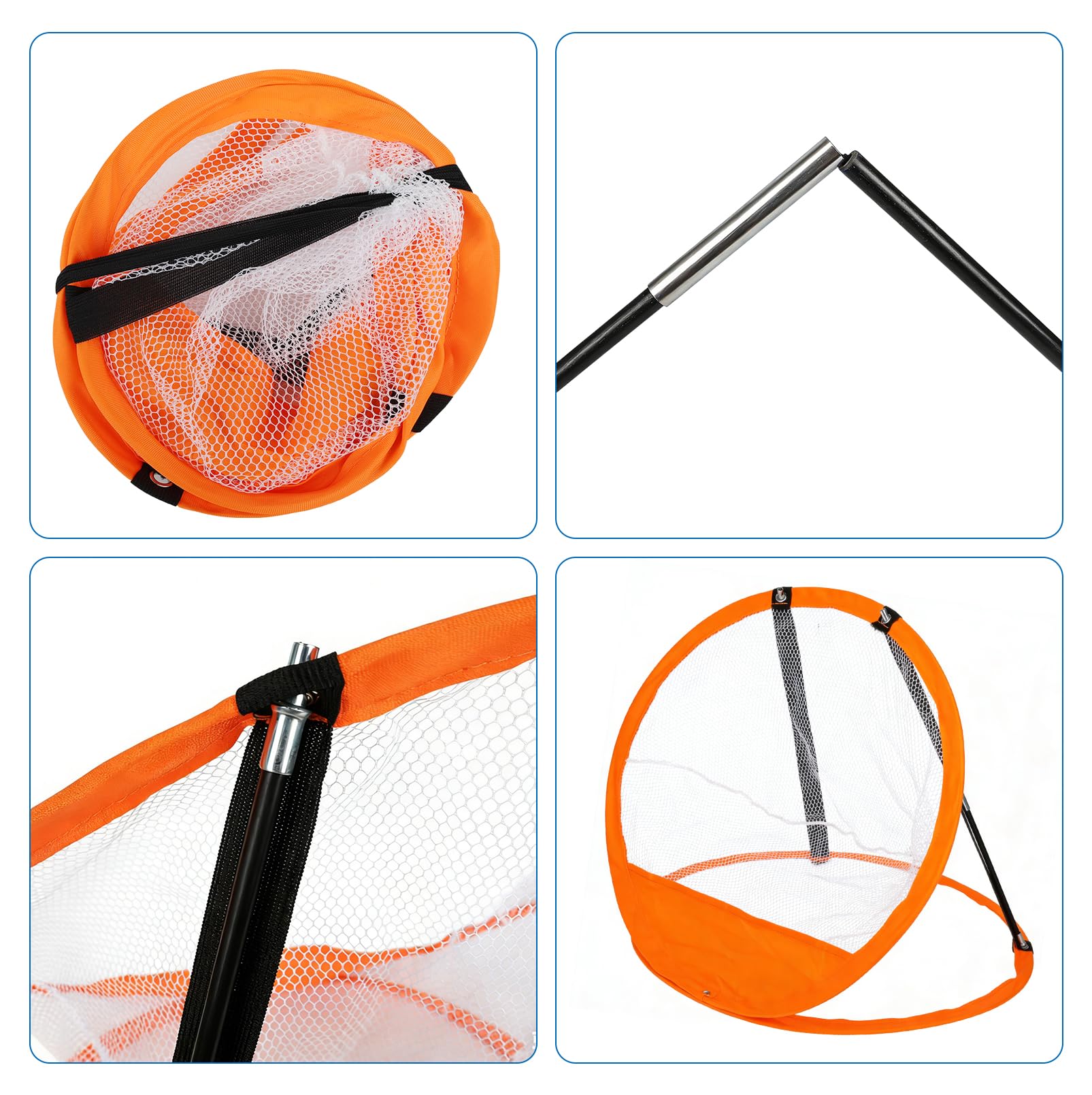Golf Übungsnetz Set, Golf Chipping Netz mit 3 Farbigen Chipping Netzen, GolfTrainingsnetz Kit mit Doppelte Rasenmatte,12 PU Übungsbällen,5 Tees,Indoor Outdoor GolfSimulator für Garten Terrasse Übung