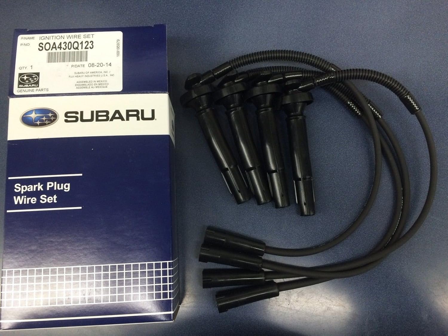 Subaru 2005 2006 Legacy Outback Spark Plug Wire Set SOA430Q123 Genuine OEM New Straight Ends