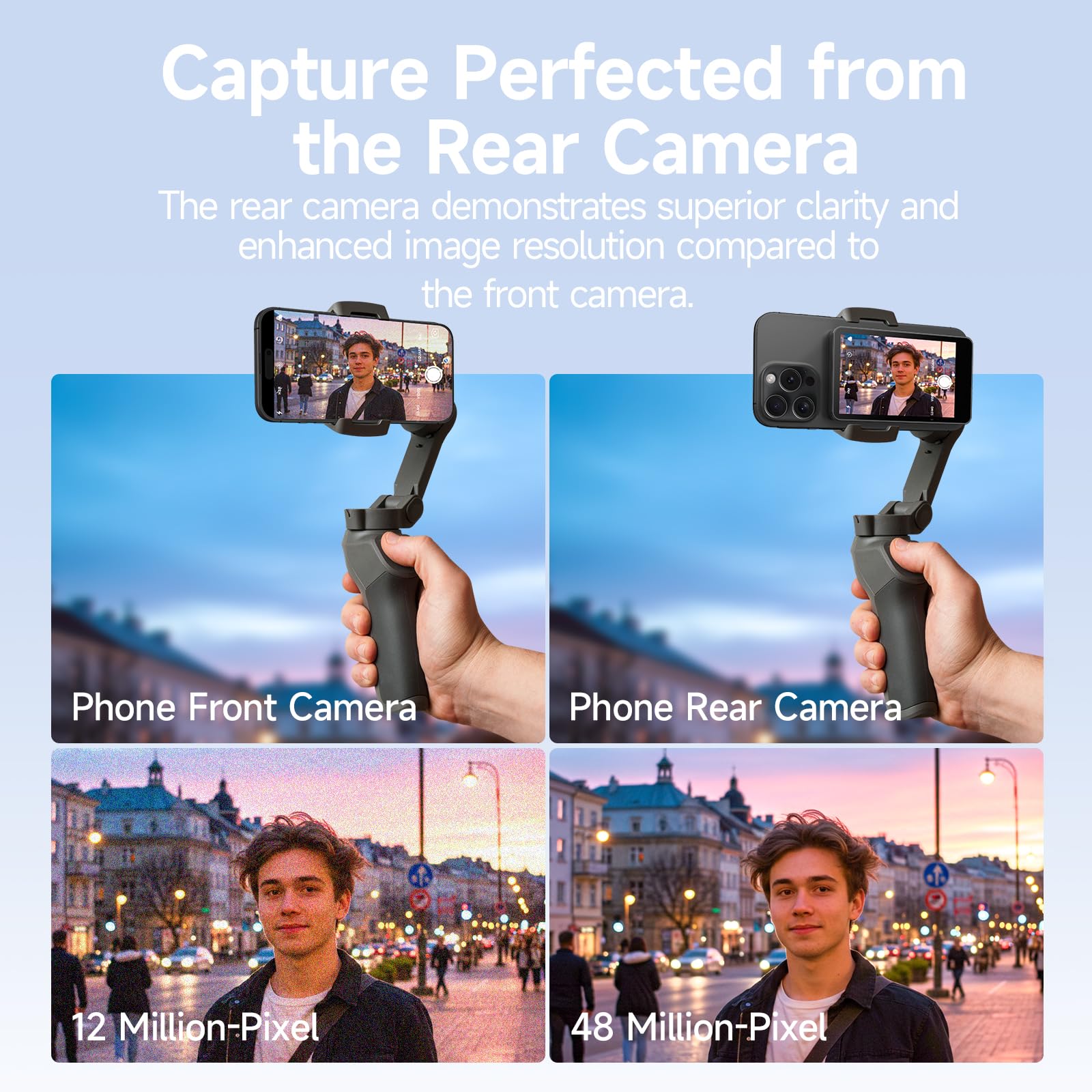 Rollei Easy Creator ekran monitora do selfie do telefonu, 10.1 cm, magnetyczne akcesorium do tylnej aparatu, kompatybilne z iPhone'em i Androidem, do TikTok, transmisja na żywo, vlogowanie