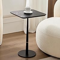 Vista 10 de Mesa auxiliar de pedestal, mesas pequeñas para bebidas, soporte de pedestal, mini mesa auxiliar cuadrada negra, mesas de café de Martini, mesa Negro