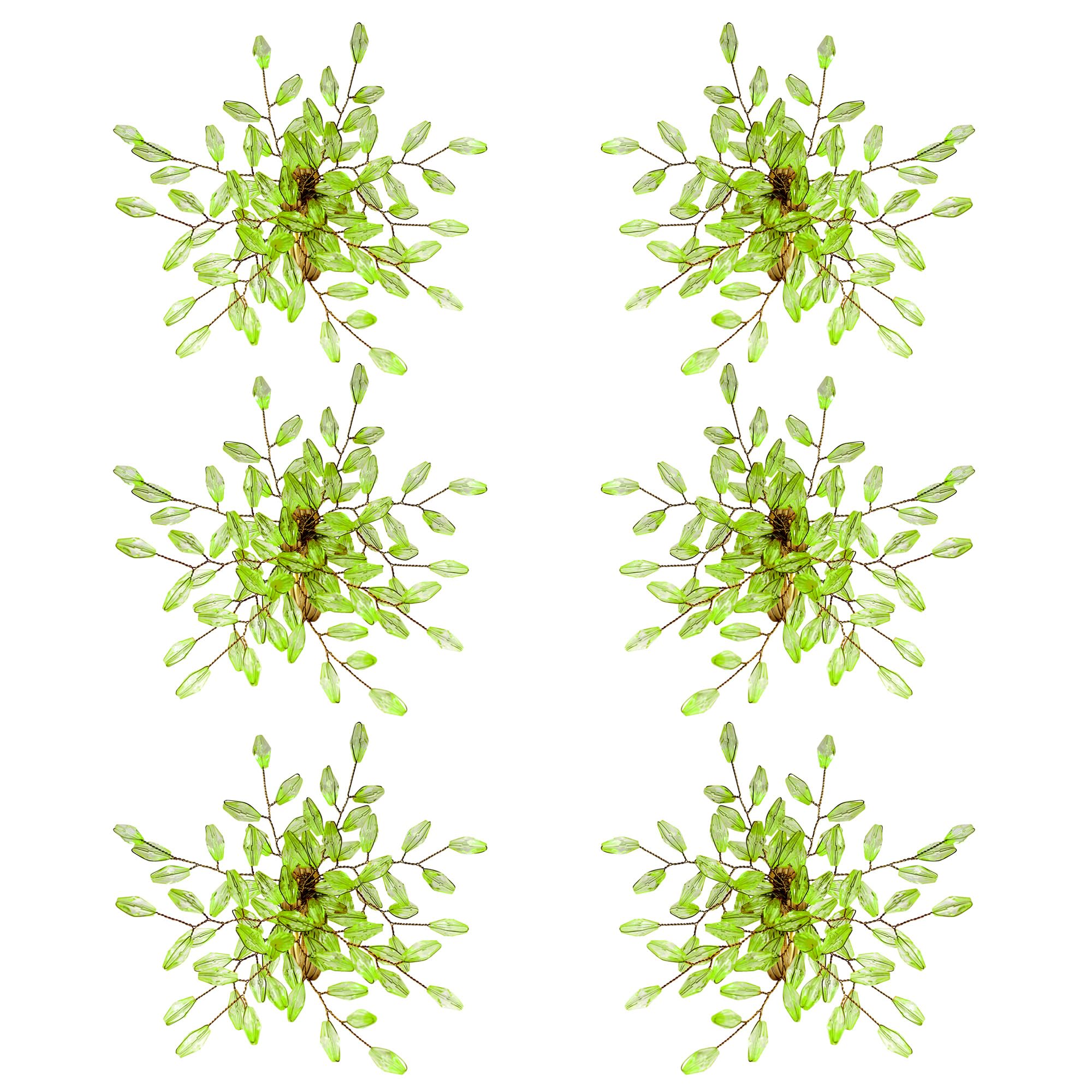 ITOS365 Set di 12 portatovaglioli per tavolo da pranzo, decorazione per feste, uso quotidiano, in metallo, verde foglia (confezione da 12)