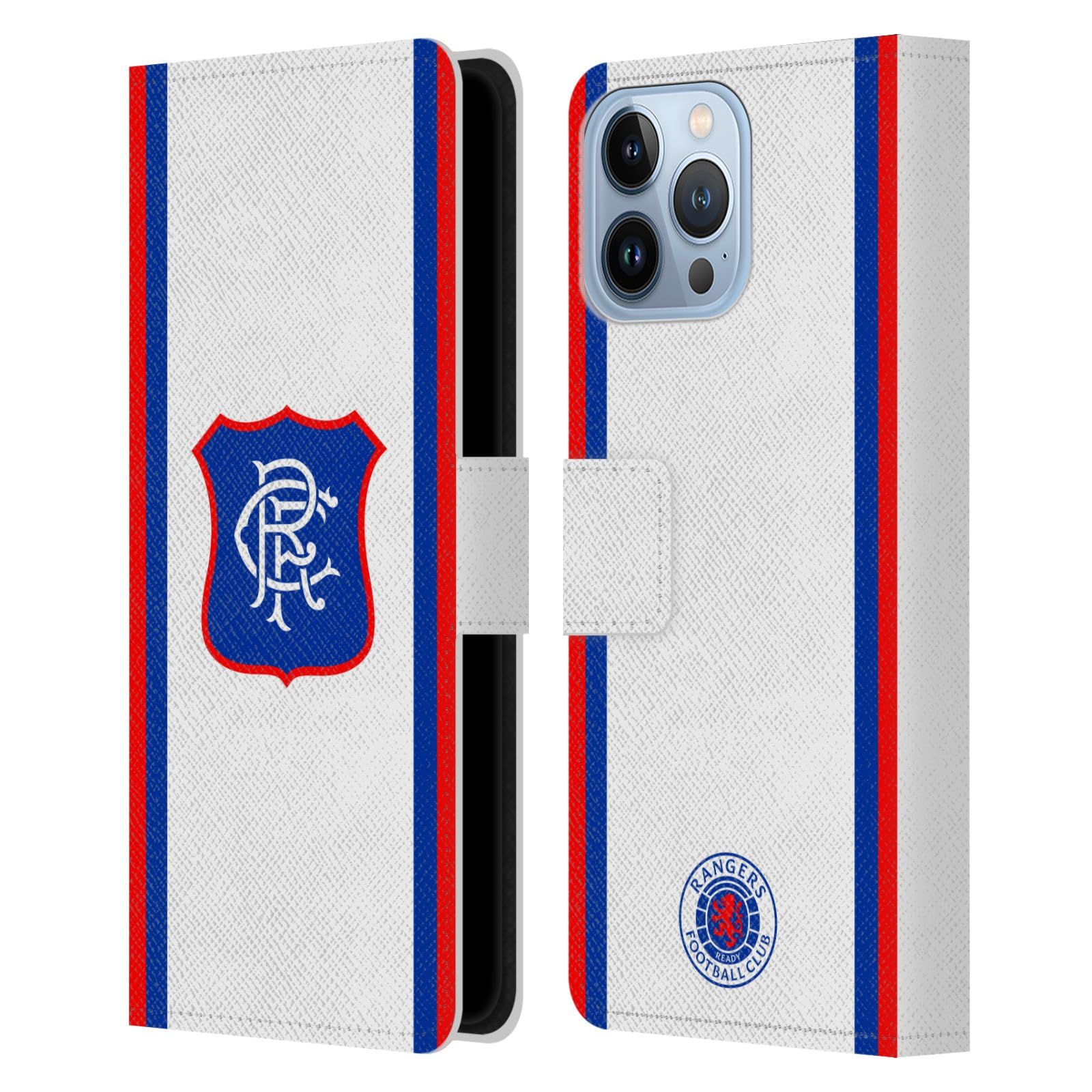 Head Case Designs Officially Licensed Rangers FC Away 2024/25 Kit Leather Wallet Case Compatible With Apple iPhone 13 Pro Max