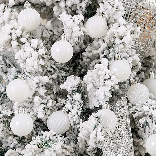 Miniatura 51 de XmasExp Juego de 24 mini esferas de Navidad inastillables para bolas de árbol de Navidad de 1.181 in/1.18 pulgadas (oro rosa)