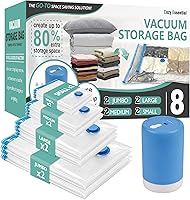 Vista 16 de Cozy Essential Bolsas de almacenamiento al vacío de viaje con bomba eléctrica inalámbrica recargable, bolsas ahorradoras de espacio para equipaje