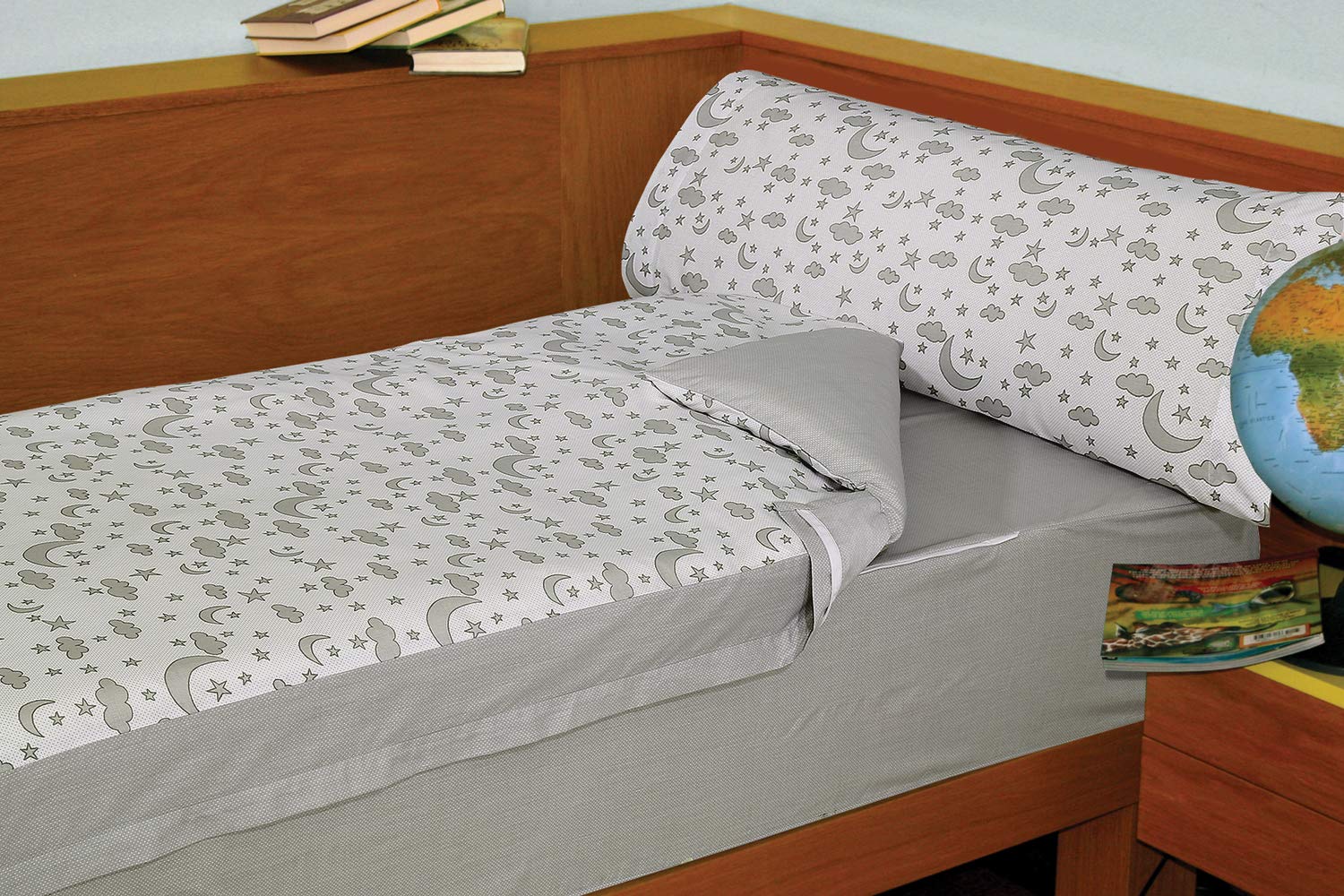 Montse Interiors, S.L. Saco nórdico Cuna o maxicuna + Relleno (Cama de Cuna de 60x120, Moon Gris)