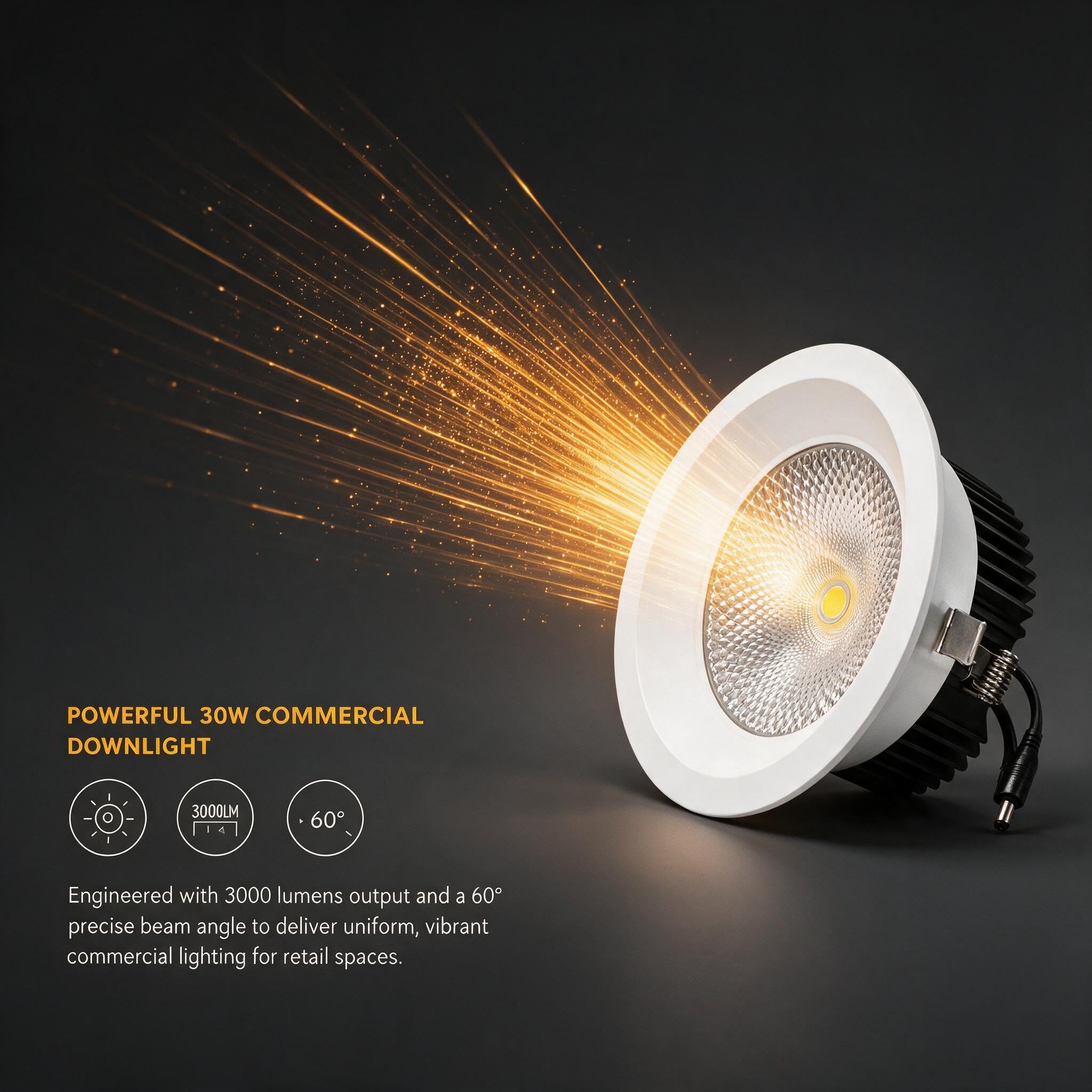 BARCELONA LED Downlight Da Incasso Moda Retail 30W 3000K