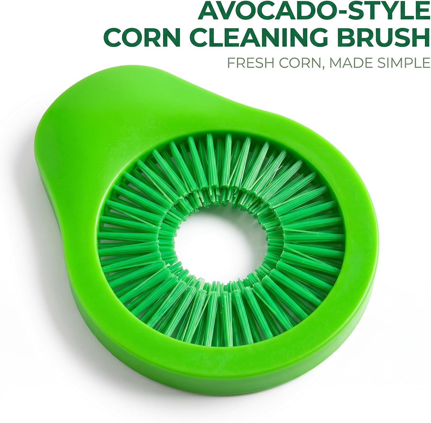 Green Corn Cleaning Brush,Vegetable Washer Plastic Vegetable Fruit Silk Remover Household Kitchen Corn Cucumber Yam Carrot Cleaning Accessories Cleaning Brushes