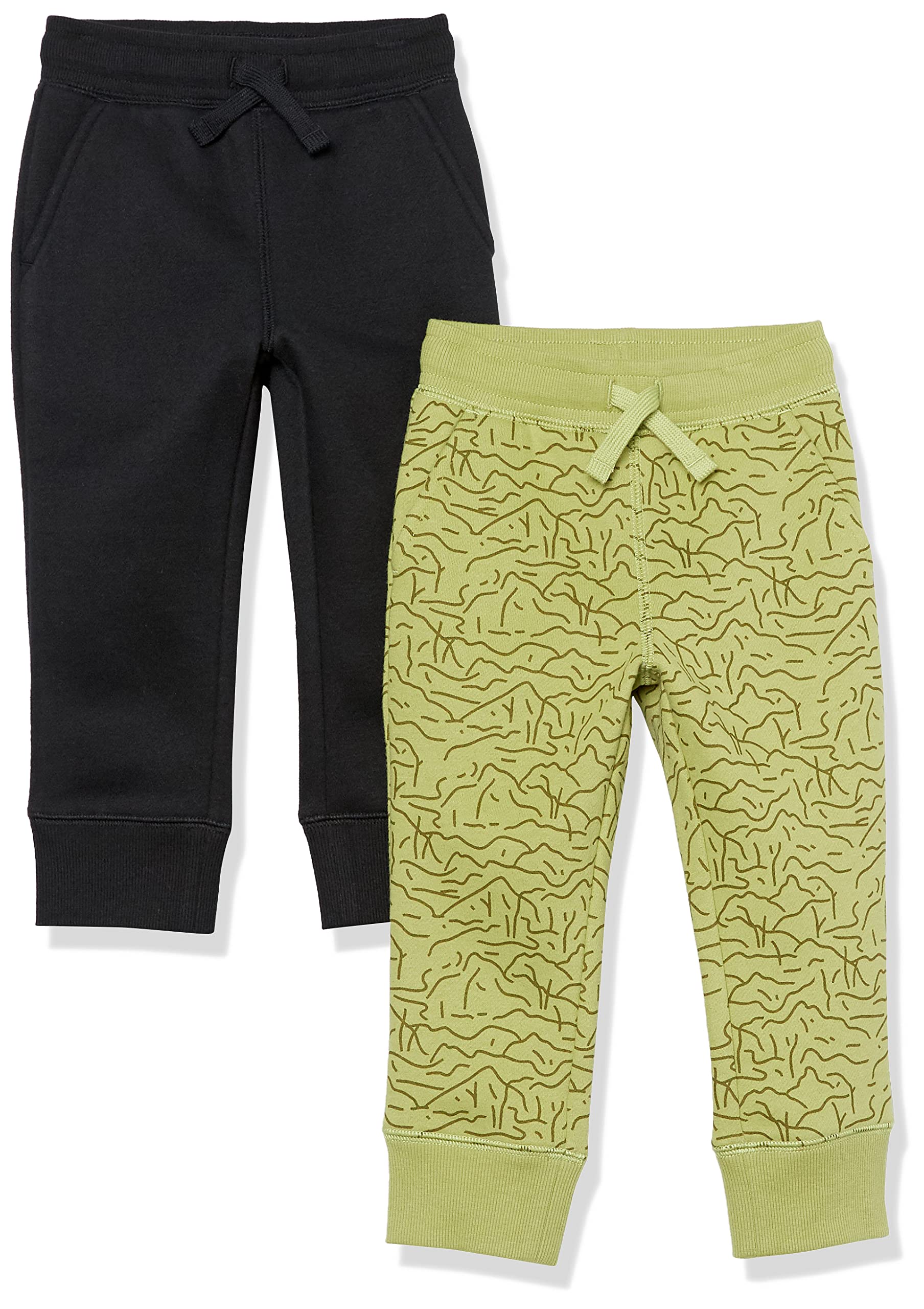Amazon Essentials Pantalón Deportivo Jogger de Forro Polar - Colores interrumpidos Niño, Paquetes Múltiples