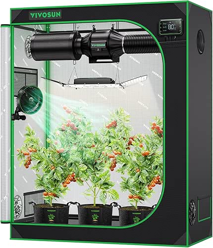 VIVOSUN S425 2x4 Grow Tent, 48"x24"x60" High Reflective Mylar Grow