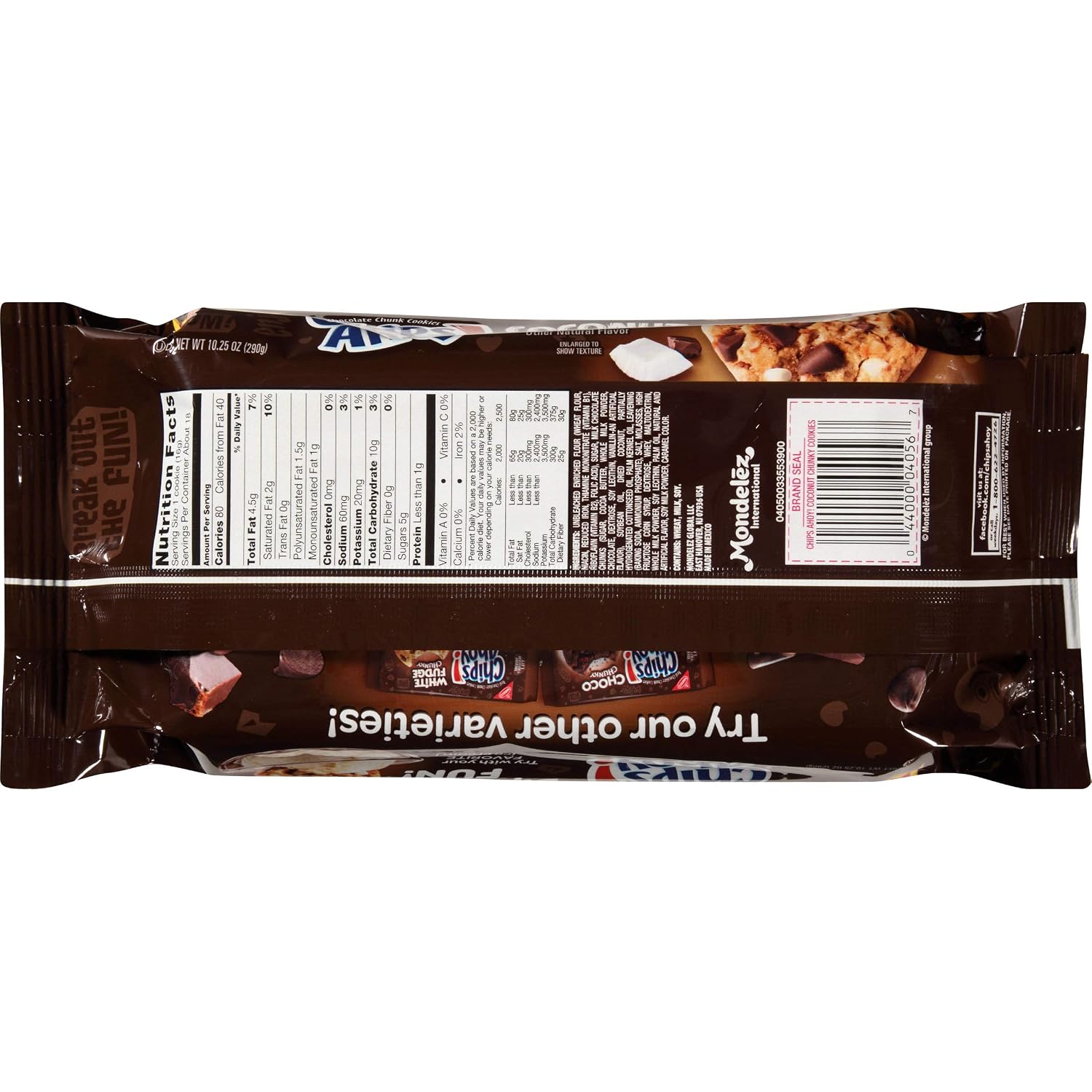 CHIPS AHOY! Chunky Coconut Chocolate Chip Cookies, 1 Pack (10;25 oz;)