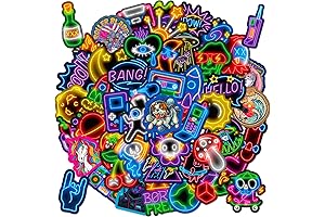 50pcs Water Bottle Stickers Cool Neon Stickers