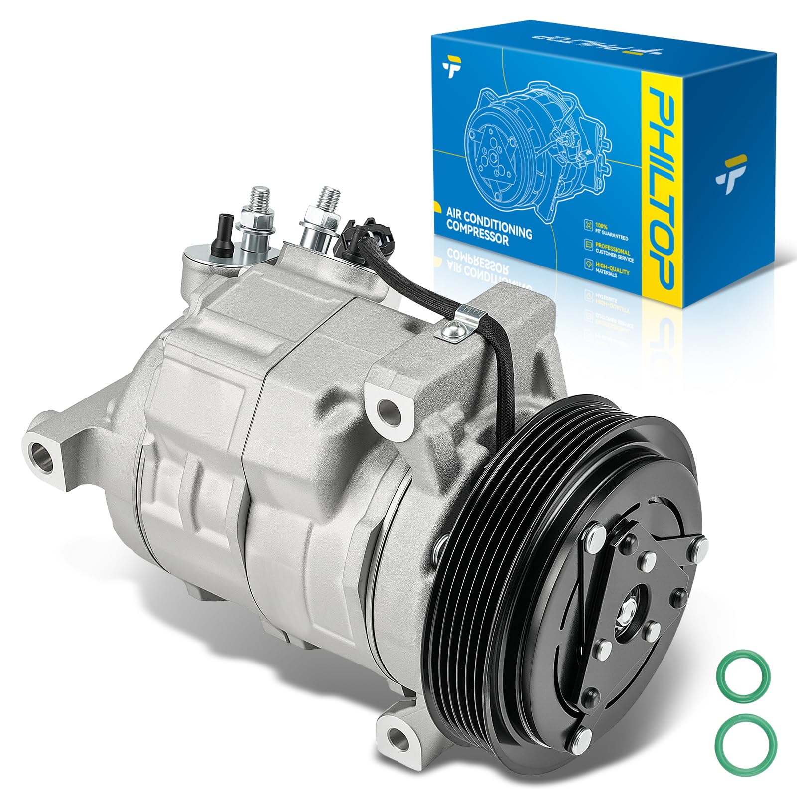 PHILTOP 98314 NEW AC Compressor w/Clutch for Dodge Durango 2011-2015 5.7L