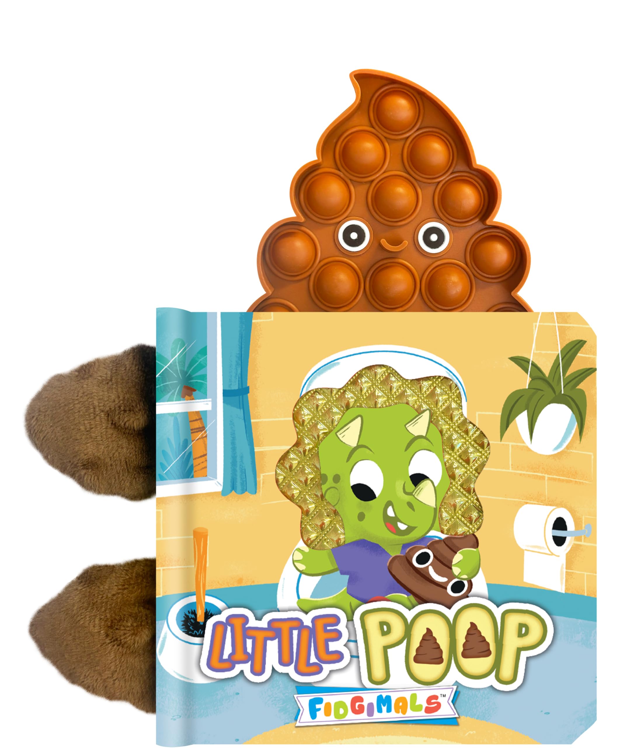Fidgimals Little Poop Baby Book | Sensory Board Bo