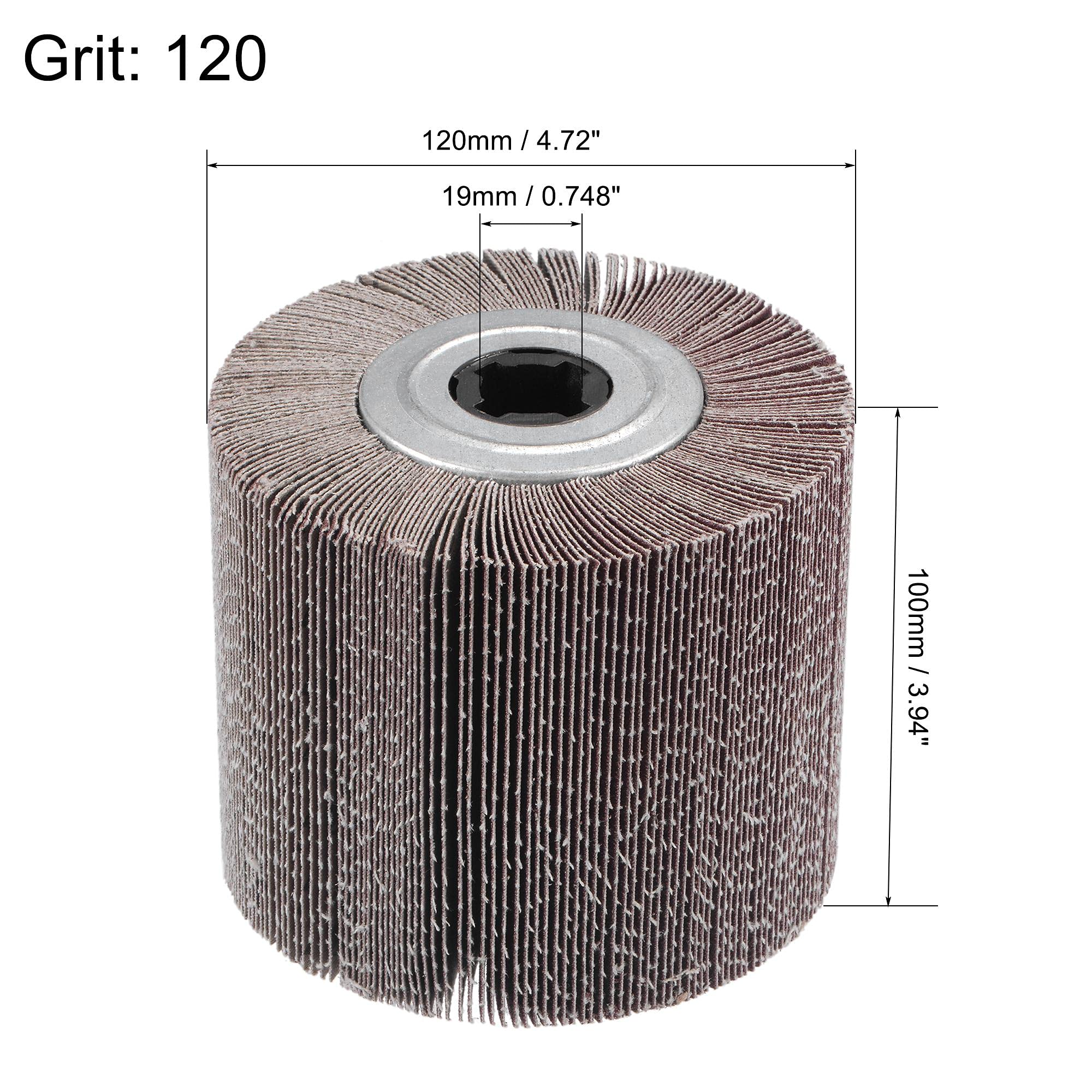 sourcing map Roue à lamelles 120 mm x 100 mm pour acier inoxydable, métal, bois