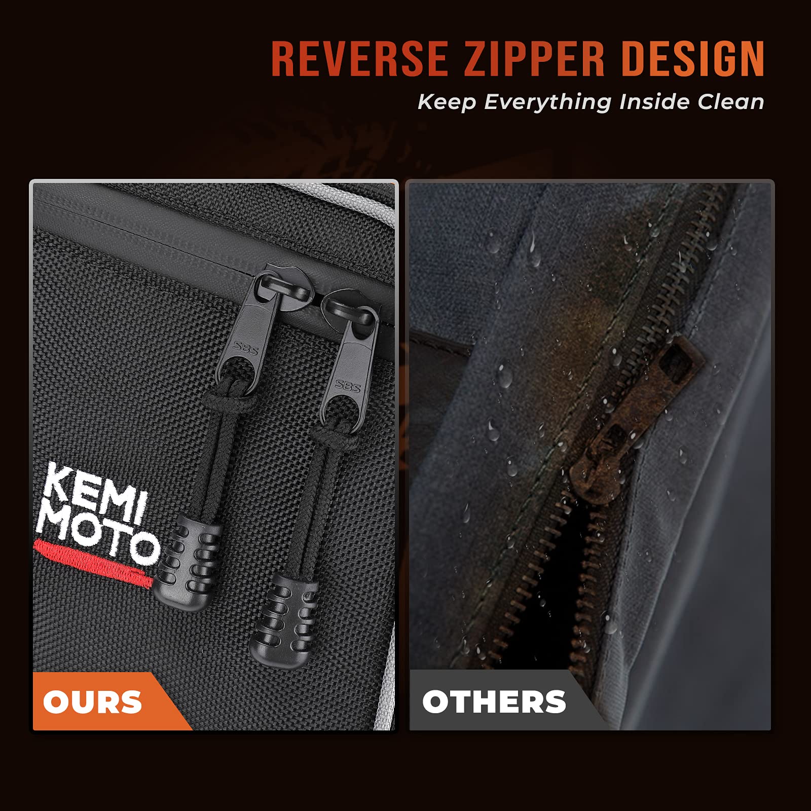 KEMIMOTO Lot de 3 Sacs de Porte Avant compatibles avec Can am Maverick X3 Max Turbo R X DS Turbo X RS Turbo R 2017 2018 2019 2020 2021 UTV avec genouillères Amovibles et Porte-gobelet