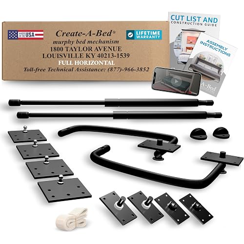 Create-A-Bed Full Size Deluxe Murphy Bed Kit, Horizontal
