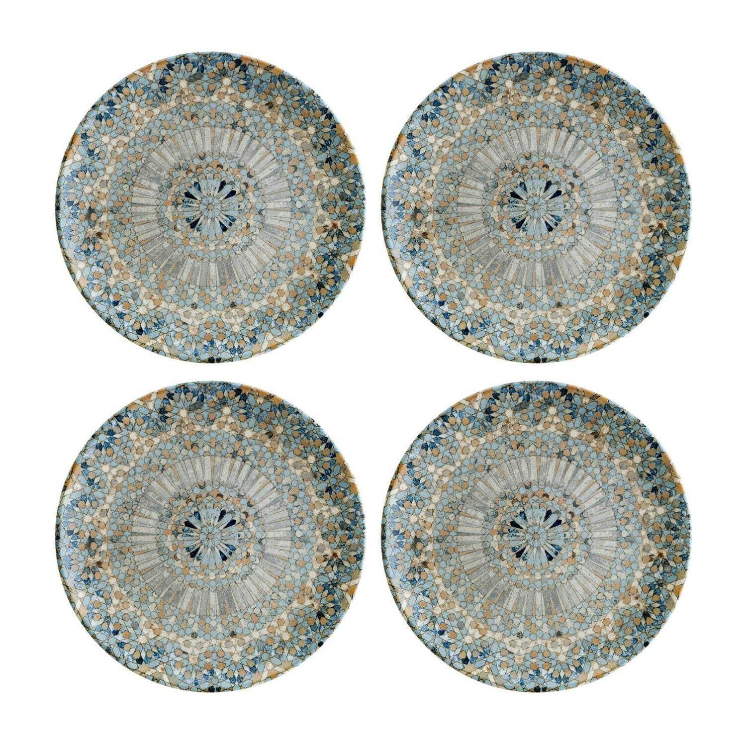 Bonna Talerz obiadowy - Luca Mosaic - Porcelana - 27 cm - zestaw 6 sztuk