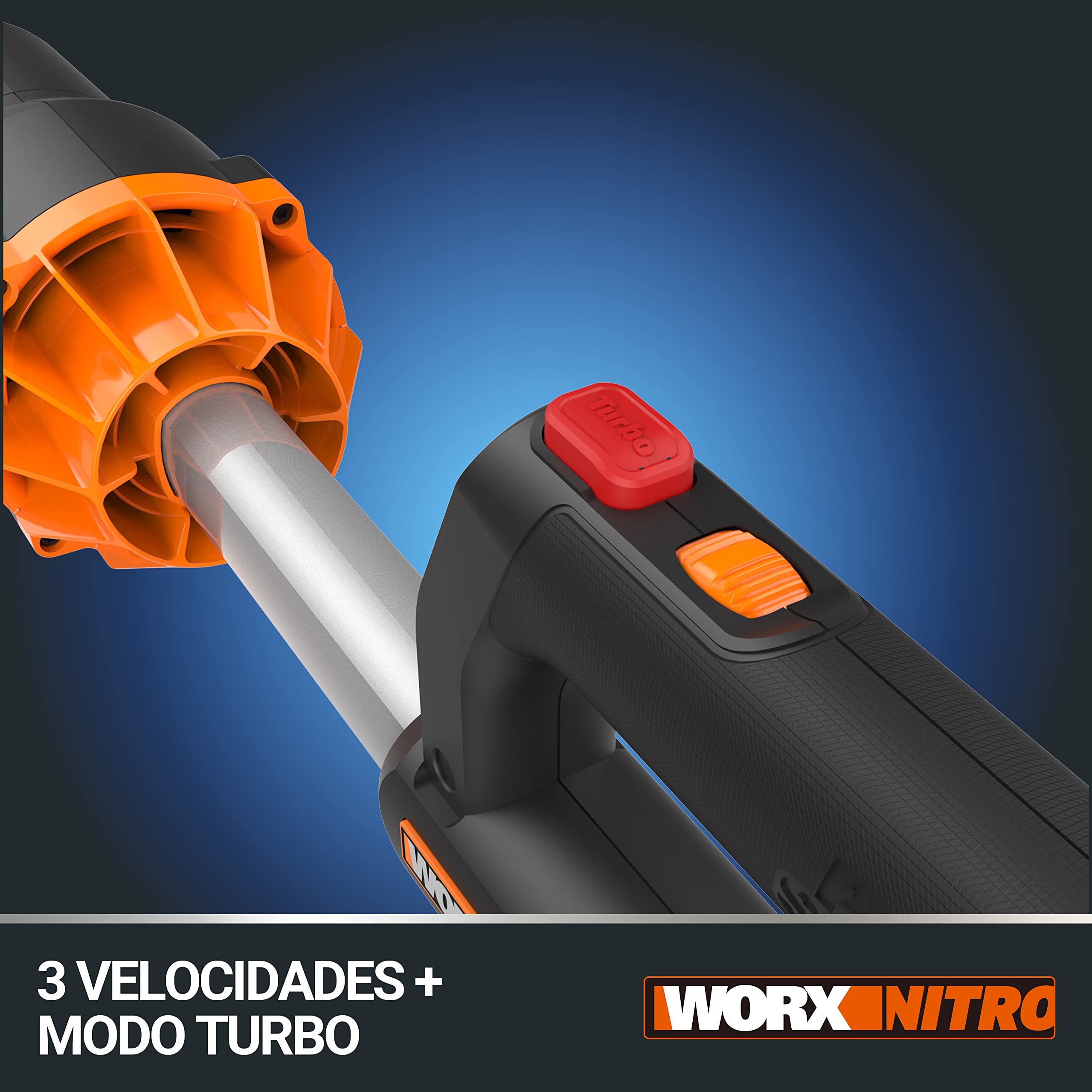 WORX Leafjet WG585E.9 - Soplador de Hojas (40 V, Motor sin escobillas, Control de Aire Variable, Menos Consumo de batería, más Potencia, sin batería ni Cargador)